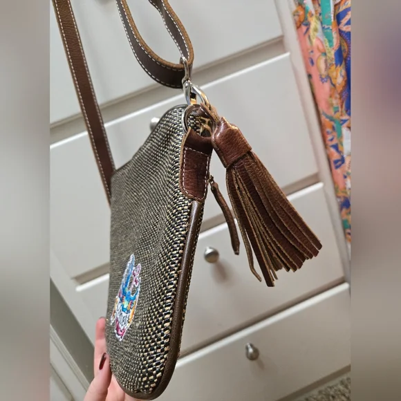 Consuela Crossbody Embroidered Leather Bag - Picture 6 of 7